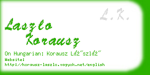 laszlo korausz business card